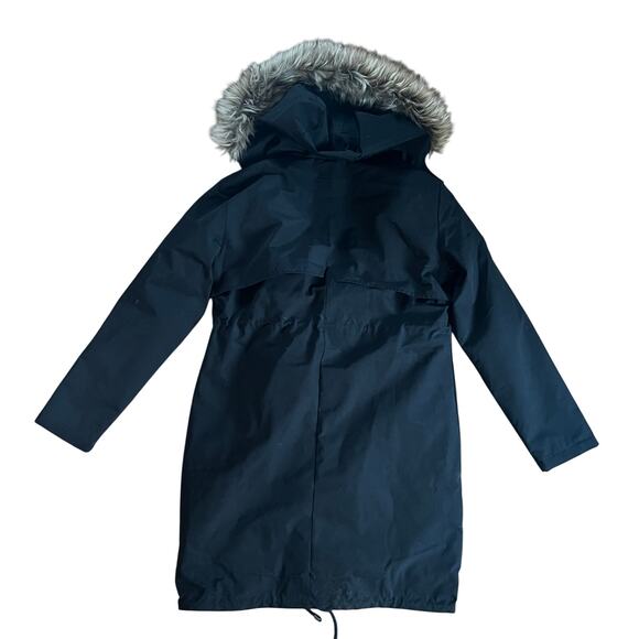 Seraphine 3 in 1 Black Lined Maternity & Baby wearing Parka Coat | S - Picture 7 of 9